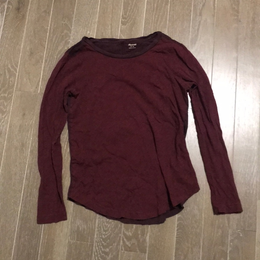 MADEWELL | maroon long sleeve tee